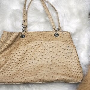Kelly & Katie Ellison Ostrich Tote tan